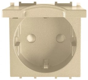 Priza standard german cu capac 2 module Thea Modular Panasonic, Aurie