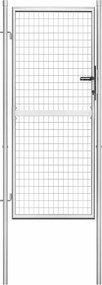 vidaXL Poartă de grădină din oțel galvanizat, 100x175 cm, argintiu