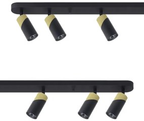 Spot NEO 6xGU10/8W/230V negru/auriu