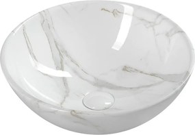 Chiuvetă albă rotundă din ceramică ø 42 cm Dalma – Sapho