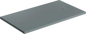Cadita de dus compozit Omnires AquaRock M+ dreptunghiulara gri cenusiu mat 80x160 cm