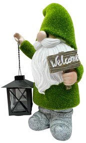 Pitic decorativ cu felinar WELCOME BUDDY, 28cm