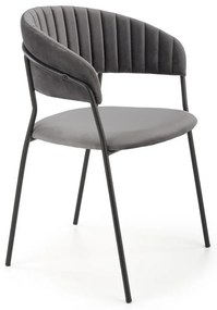 Scaun de bucaterie Rolland, gri/negru