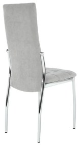 Scaun, ţesătură gri/metal, ADORA NEW