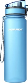 Sticla cu filtru pentru apa Aquaphor City 160046, 500 ml, Tritan, Carbune activ, Aqualen, Capac cu inchidere, Albastru glaciar