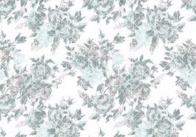 Fototapet - Flori - albastru gri (254x184 cm), în 8 de alte dimensiuni noi