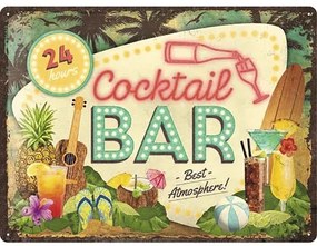 Placă metalică 24h Cocktail Bar