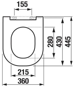 Colac de toaletă JIKA H8917150000631 MIO duroplast/alb