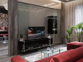 Mobilier living Bladmont (alb + alb lucios). 1007705