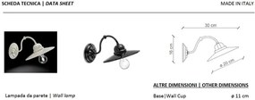 Aplica de perete design retro realizata manual din ceramica B-W