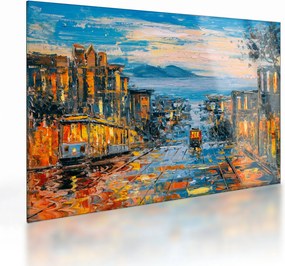 Tablou pe sticlă - Telecabină, San Francisco (70x50 cm)