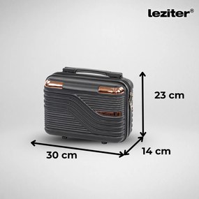 TraveLux Urban XVII gurulós bőrönd szett fekete