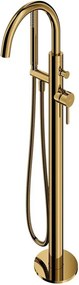 Baterie cada-dus freestanding Omnires Y monocomanda finisaj auriu lucios