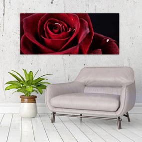 Tablou - Trandafir roșu (120x50 cm)
