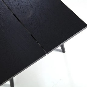 Masuta de cafea dreptunghiulara din stejar 130x70x40 cm neagra