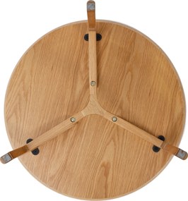 MAZZONI EXPORT BELLUNO Frasin Natural - MĂSUȚĂ DE CAFEA DIN LEMN Ø65 cm ROTUNDĂ MODERN CLASSIC