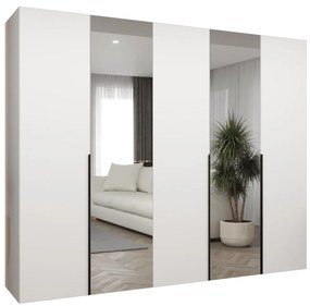 Dulap de haine 250 cm Alice 2 (alb + Negru). 1126181