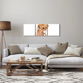 Tablou - Animăluț în acuarelă N⁰6 (cu ceas) (90x30 cm)