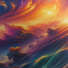 Tablou - Lume magică (cu ceas) (90x30 cm)
