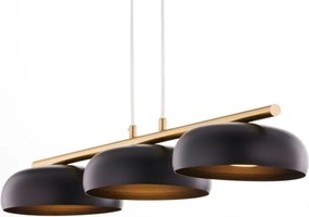 Lustru suspendat pe cablu OLAF 3xGX53/12W/230V negru/auriu