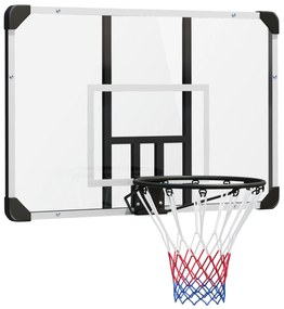 SPORTNOW Coș de baschet mural cu plasă all-season pentru interior și exterior 113x61x73cm alb | Aosom Romania