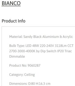 Plafoniera LED design modern BIANCO 48Watt, NVL-9060287