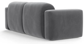 Canapea gri cu tapițerie din catifea 220 cm Strino – Cosmopolitan Design