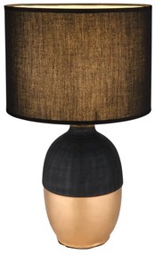 Veioza, lampa de masa design modern Valentino auriu, negru