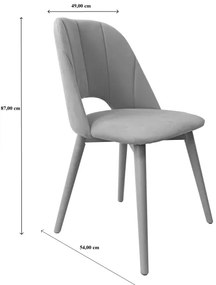 Scaun de sufragerie THEO galben