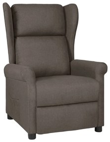 vidaXL Fotoliu rabatabil, maro, material textil