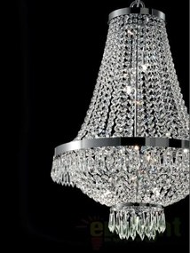 Lustra, Pendul cristal, inaltime reglabila, diam.45cm, Caesar SP9 cromo 041827