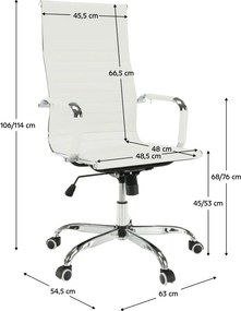 Scaun de birou, alb, AZURE 2 NEW
