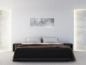 Tablou - Baloane pe perete de cărămidă (120x50 cm)