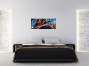 Tablou - Pictură a Turnului Eiffel II. (120x50 cm)