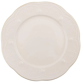 Serviciu de masa, 24 piese, Kutahya Porselen, Portelan, Crem - Auriu