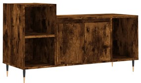 vidaXL Comodă TV, stejar fumuriu, 100x35x55 cm, lemn prelucrat