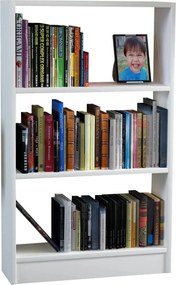 Biblioteca CELLA, alb, PAL melaminat, 60x20x100 cm