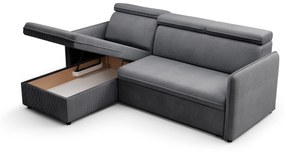Colțar extensibil universal Barcelia Mini stânga/dreapta - gri catifea Anafi 03