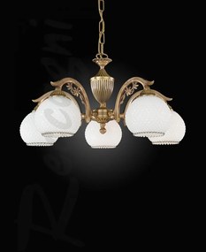 Candelabru din alama cu 5 brate design italian 8600