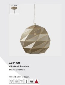 Lustra/Pendul din metal design decorativ Origami