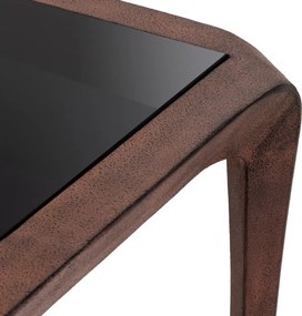 Masuta de cafea LUX, Aluminiu Reciclat, Sticla Neagra, Quentin