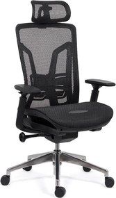 Scaun ergonomic SYYT 9506 negru, șezut culisabil și reclinare 135°