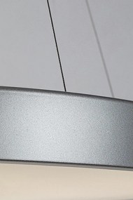 Lustra suspendata LED CCT si telecomanda Tesia 60cm, argintiu