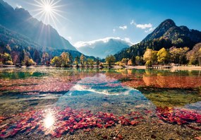 Fototapet - Lacul Jasna, Gozd Martuljek, Alpii Iulieni, Slovenia (147x102 cm)