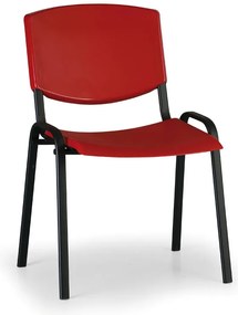 Scaun de conferinta Design - picioare negre, rosu