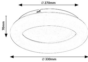 Plafonieră LED Rabalux 71168 CELIE LED/24W/230V d. 33 cm alb