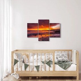 Tablou cu apus de soare la mare (90x60 cm)