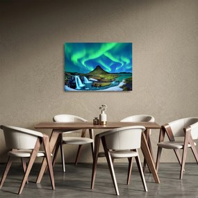Tablou pe sticlă - Kirkjufell, Islanda (70x50 cm)
