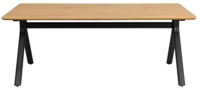 Masă de dining cu blat cu aspect de lemn de stejar 100x200 cm Bristol – Actona