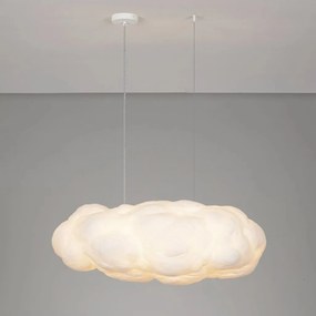 Lustra decorativa Cloud 100cm, realizat manual din matase artificiala si bumbac